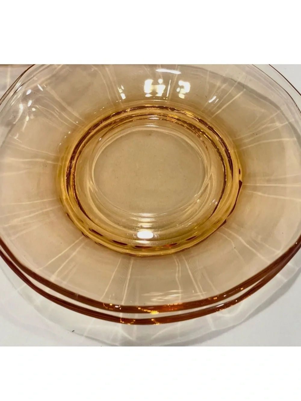 💥3/$50 Pair (2) Fostoria Glass Vintage Amber Glass Tea Cup & Saucer Set | EUC